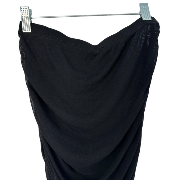 SHEIN SXY BLACK RUCHED SHEER MESH  SKIRT SIZE XS/S - Picture 5 of 8